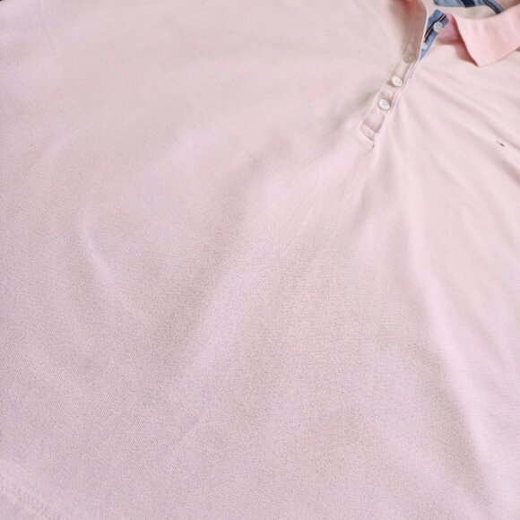 Tommy Hilfiger Women’s Polo Shirt Size L Pink Short Sleeve - Picture 9 of 11